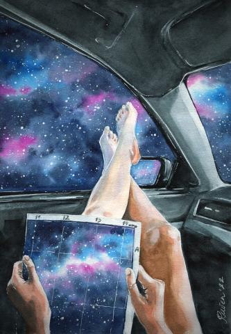 driving through the universe